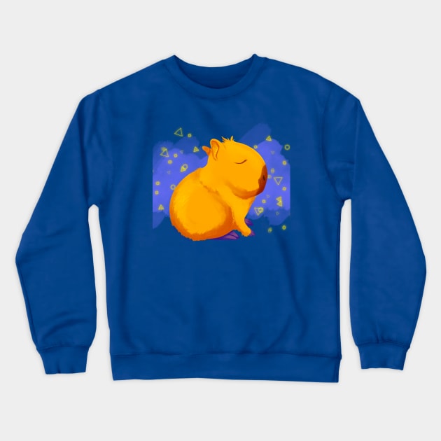 Funky Capybara Crewneck Sweatshirt by radiochio